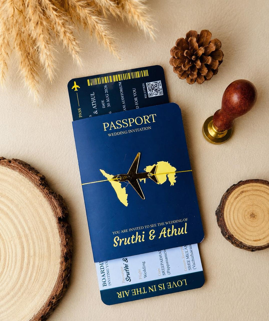 Flight Wedding Invitation card