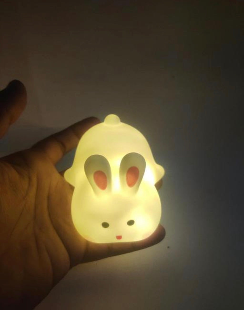 Cute Little Rabbit Silicone Night Lamp, Rechargeable Touch LED Bedside Light for Kids Bedroom, Romantic Decor, Baby Gift